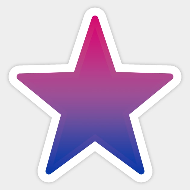 Bi+ Star (Bi Flag with Bi Flag outline) Sticker by opalaricious